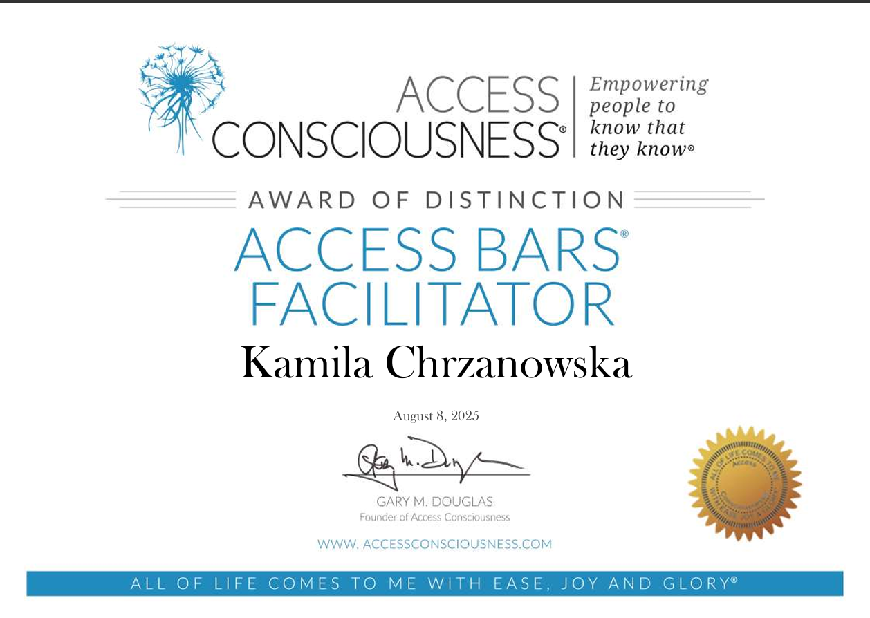certyfikat Facylitator Access Bars_Kamila Chrzanowska.png