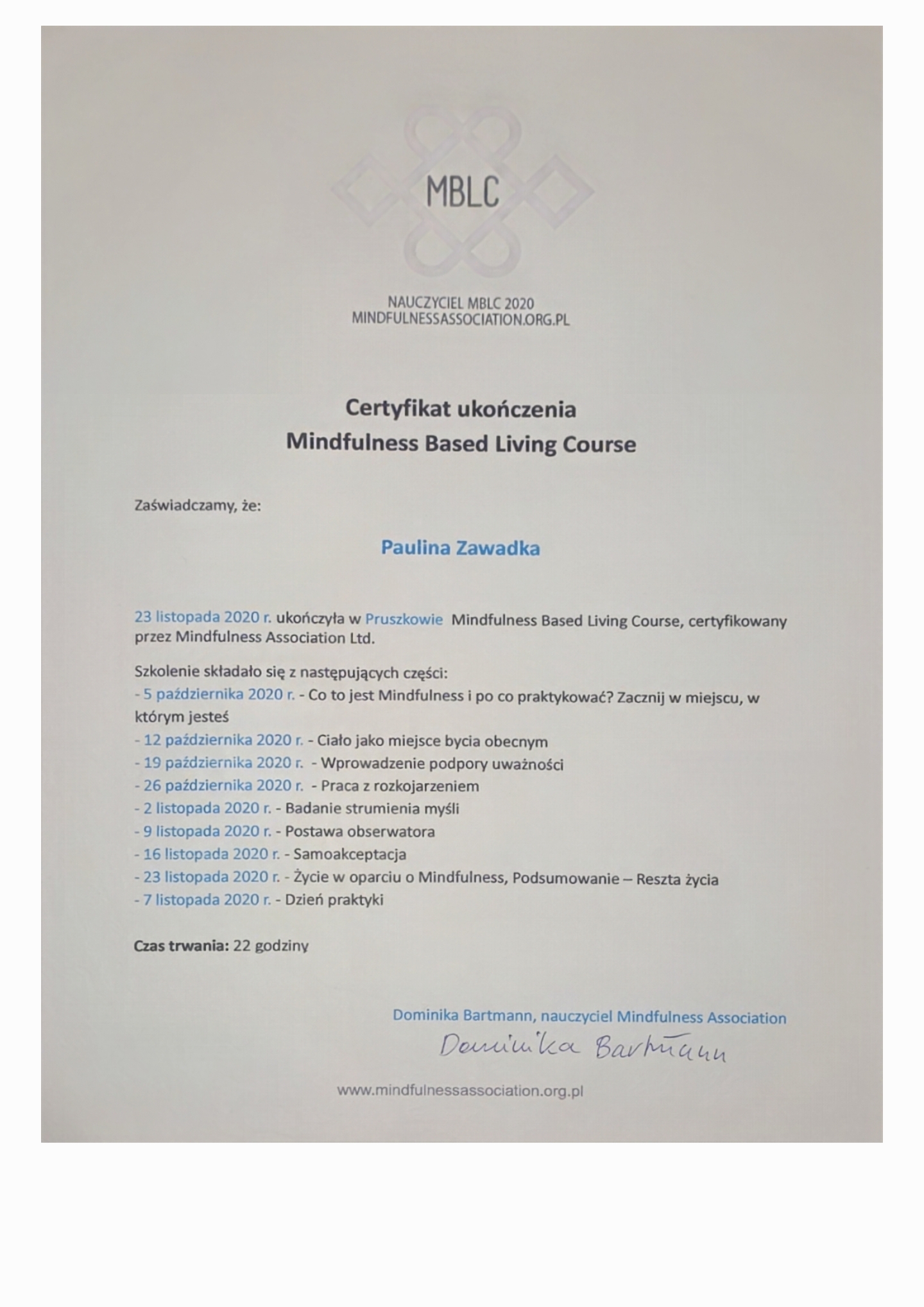 Certyfikat mindfulness Paulina Zawadka_260128_181252.jpg